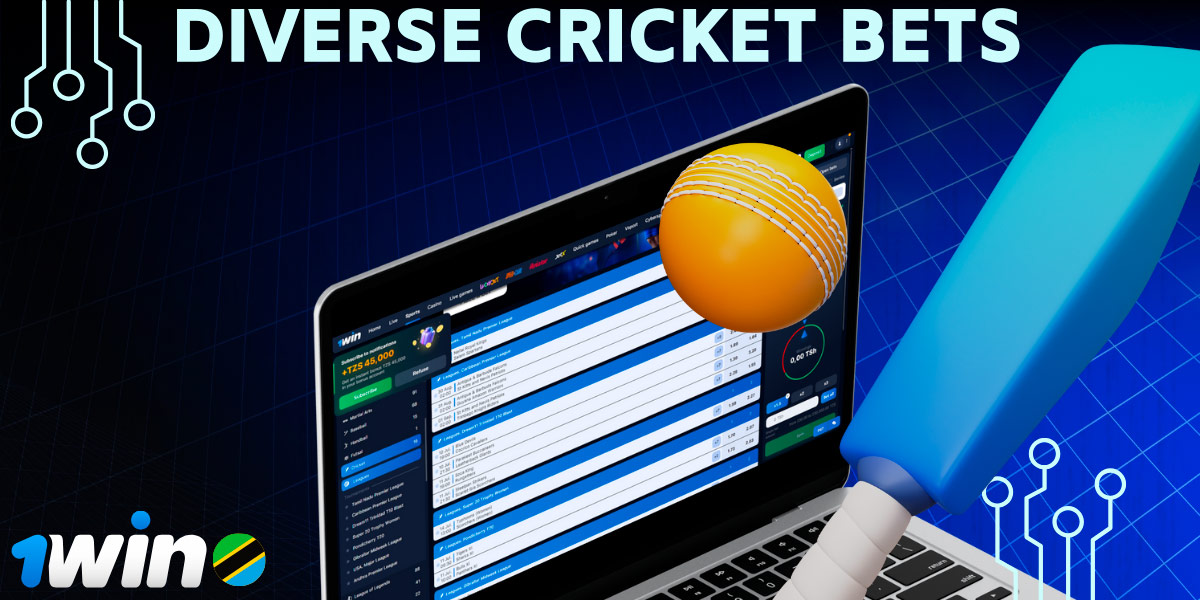 1Win offers a wide range of cricket bets